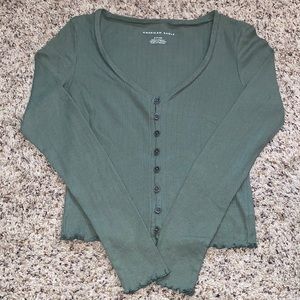 American Eagle - Olive Green Long Sleeve